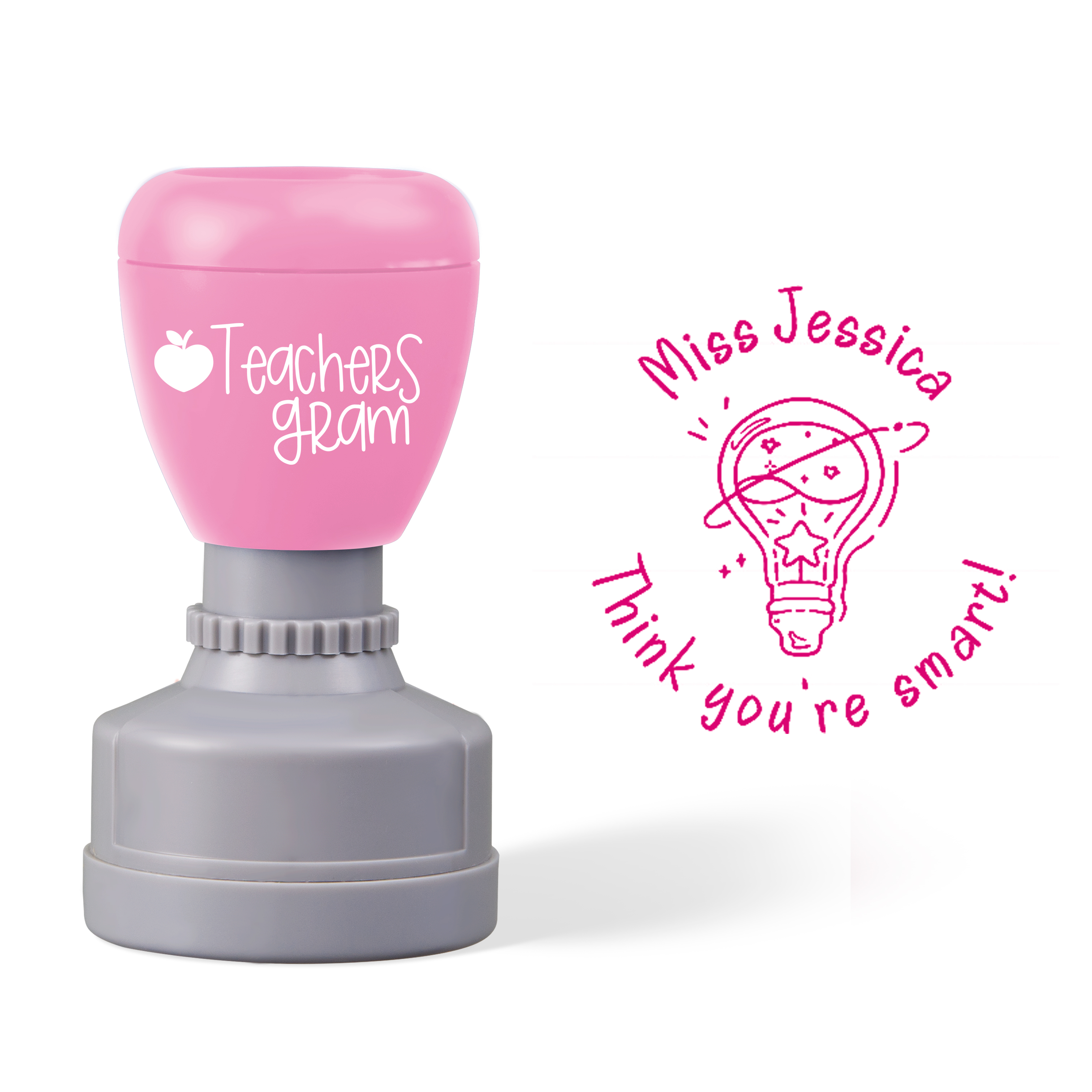 Personalized Name Think You're Smart Teacher Stamp