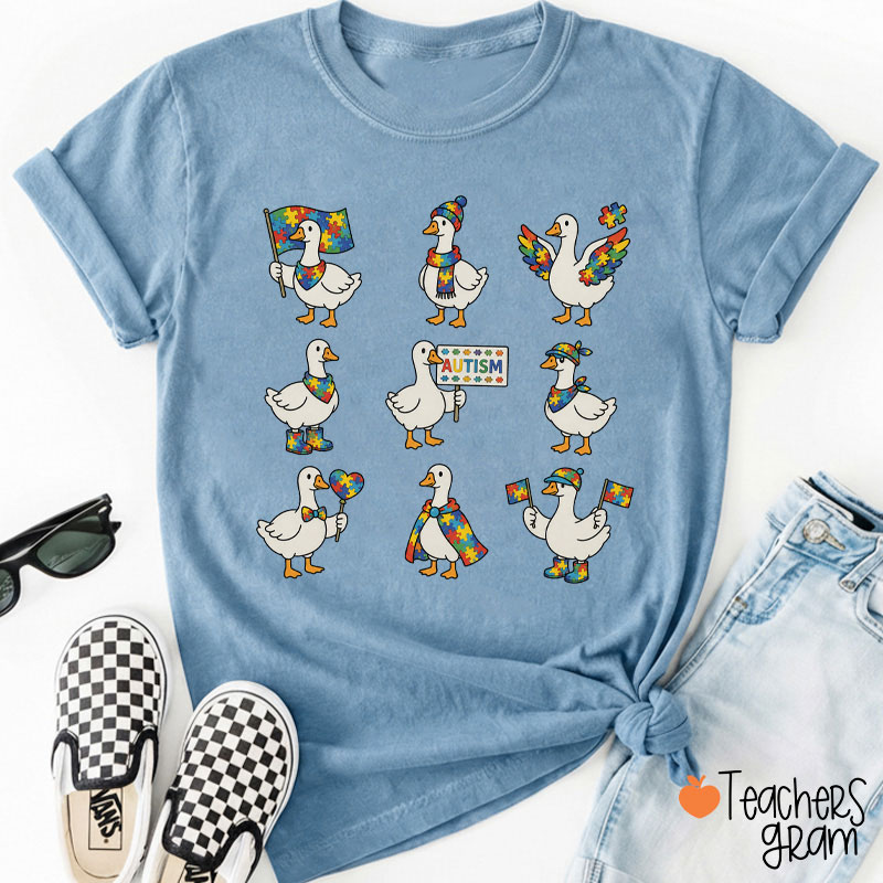 Autism Goose Teacher T-Shirt