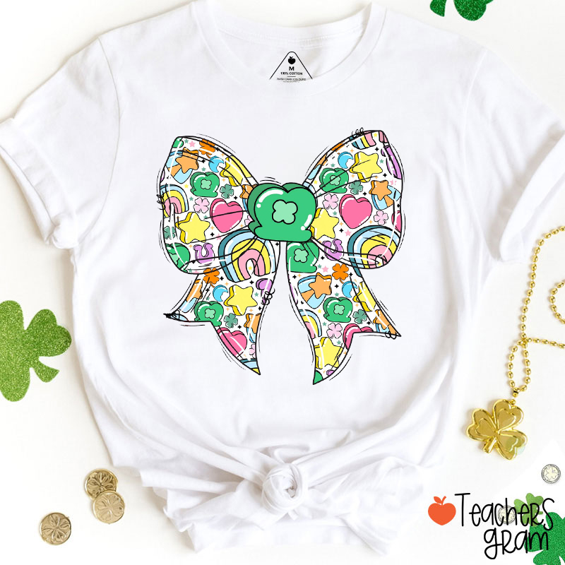 Lucky Charms Bow Teacher T-Shirt