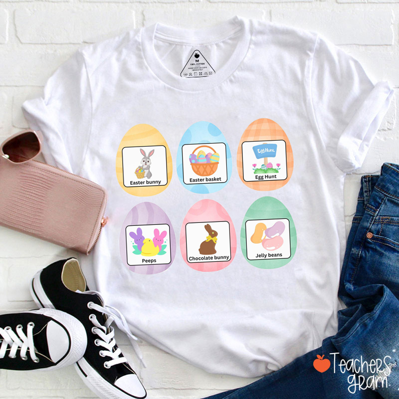 Easter Egg AAC Teacher T-Shirt