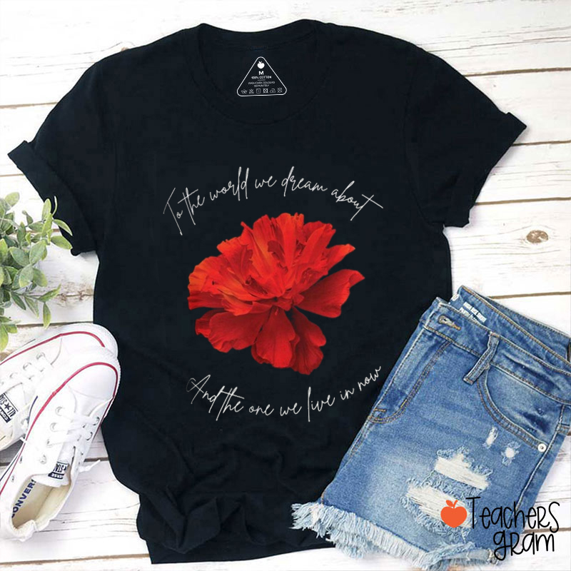 To The World We Dream About And The One We Live In Now Teacher T-Shirt