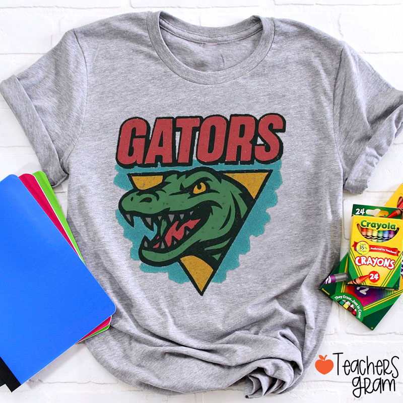 Personalized Mascot Retro School Spirit Teacher T-Shirt