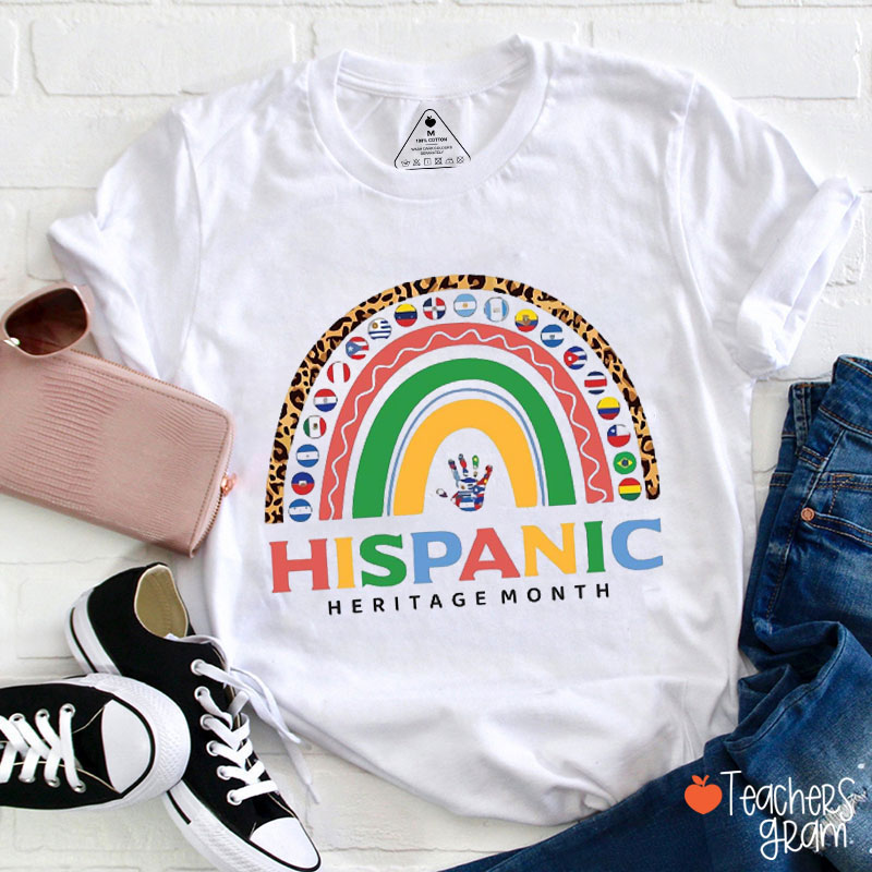 Hispanic Rainbow Spanish Teacher T-Shirt