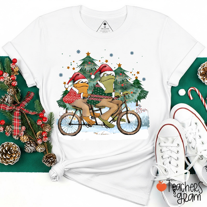 Frog And Toad Christmas Teacher T-Shirt