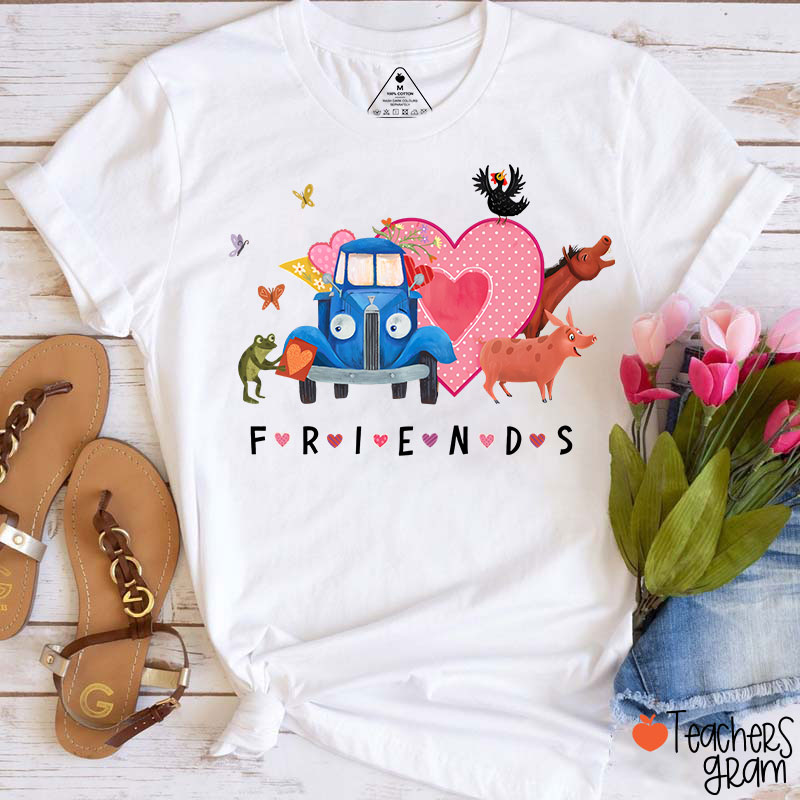 Friends Happy Valentine's Day Teacher T-Shirt