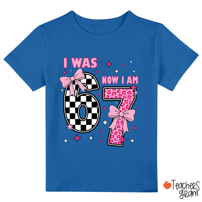 I Was Six Now I'm Seven Checkered Class T-Shirt
