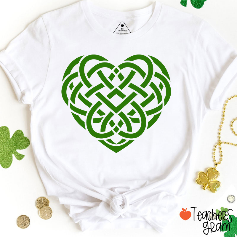 Celtic Heart St. Patrick's Day Teacher T-Shirt