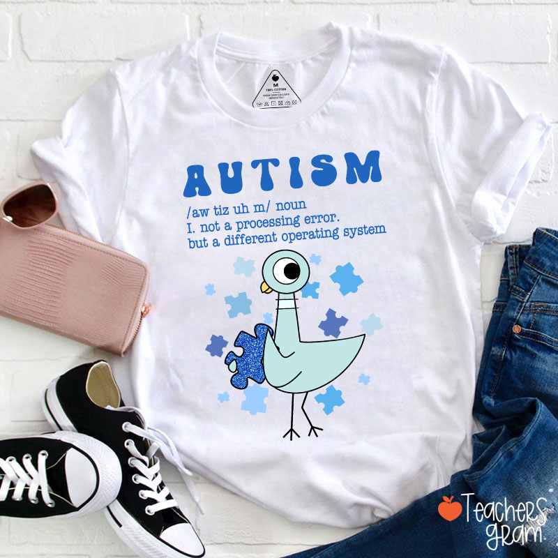 Autism Pigeon Teacher T-Shirt