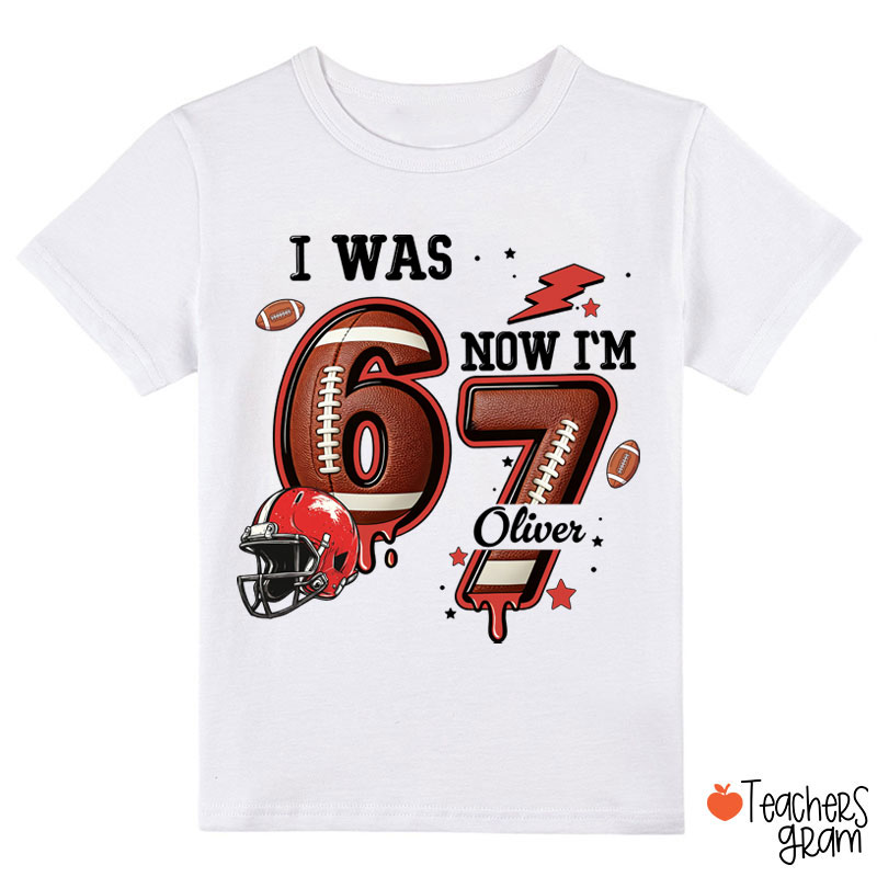 Personalized I Was 6 Now I'm 7 Basketball Class T-Shirt