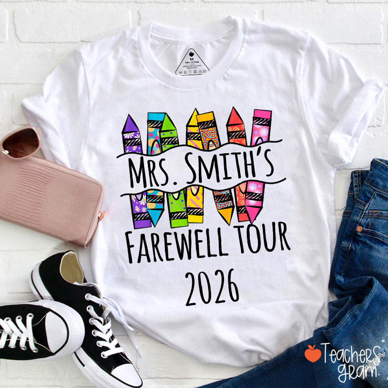 Personalized Farewell Tour Officially Retirement Teacher T-Shirt