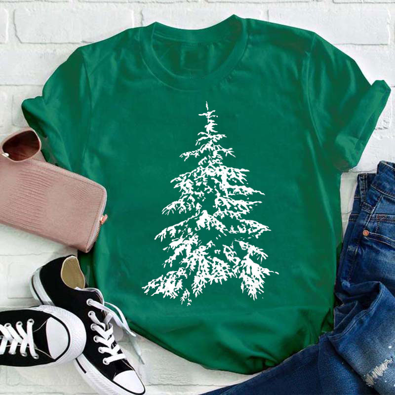 Winter Christmas Tree Teacher T-Shirt