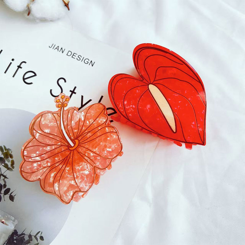 Hawaiian Flower Teacher Hair Clips