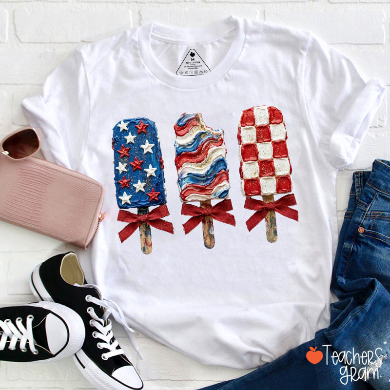Patriotic Popsicle Teacher T-Shirt