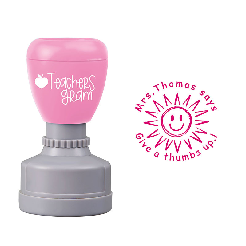Personalized Give A Thumbs Up Teacher Stamp