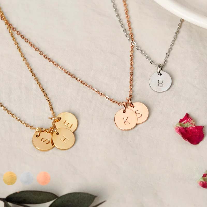Personalized Tiny Coin Teacher Necklace