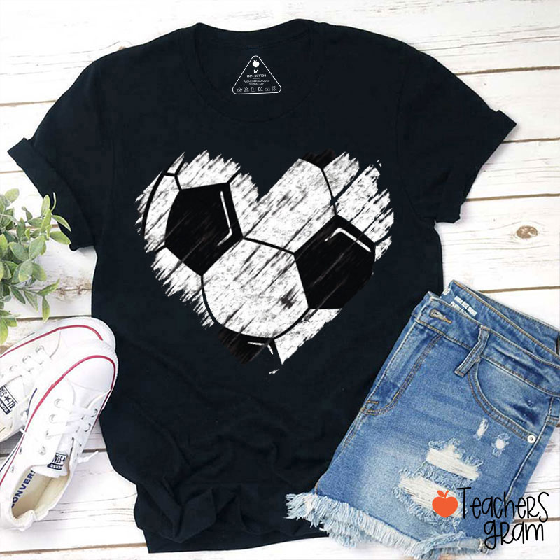 Soccer Heart Teacher T-Shirt