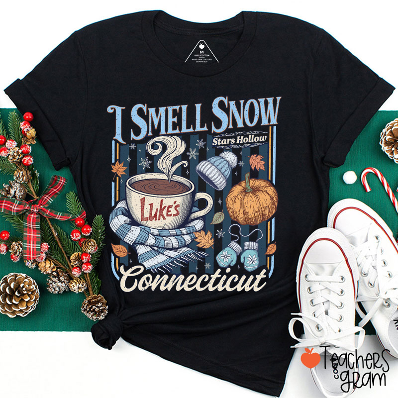 I Smell Snow Connecticut Teacher T-Shirt