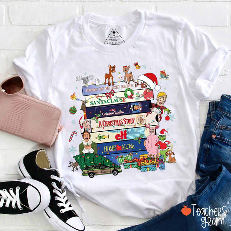 Christmas Movies Teacher T-Shirt