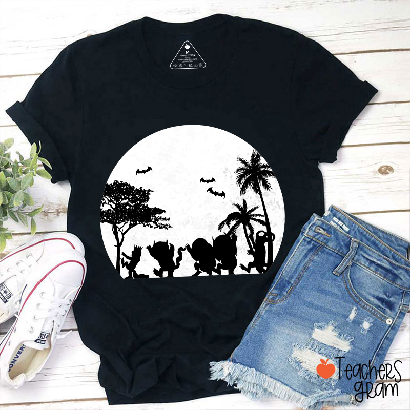 Where The Wild Things Halloween Teacher T-Shirt