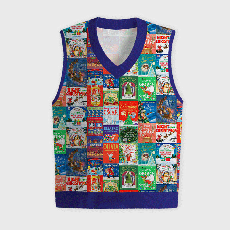 Christmas Children's Books Teacher Ugly Christmas Vest