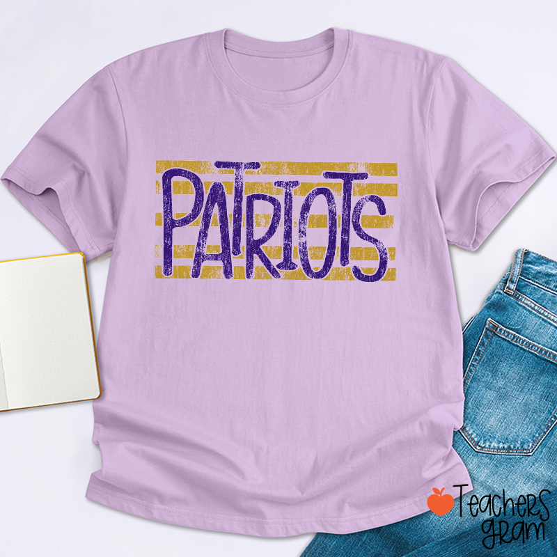 Personalized Mascot Washed And Distressed Contrasting Colors Teacher T-Shirt