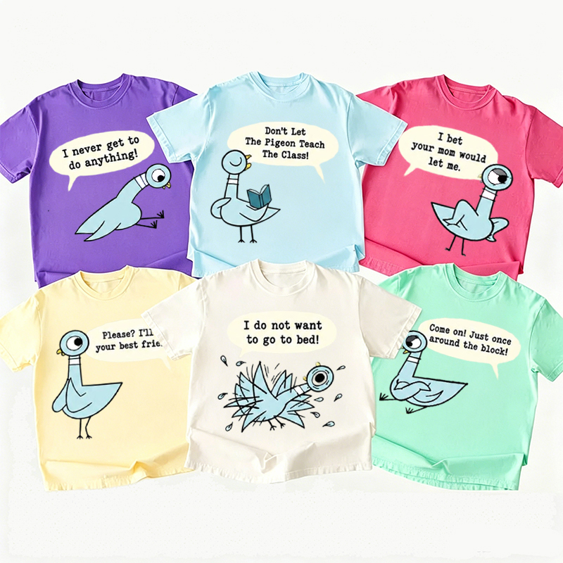 Personalized The Pigeon Book Character Teacher T-Shirt