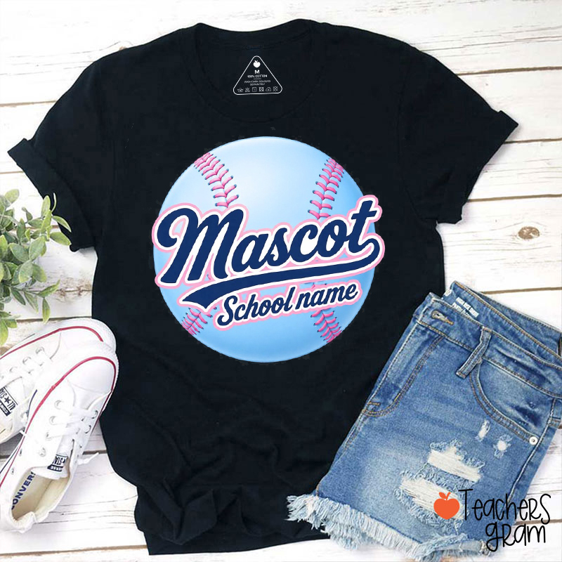 Personalized Mascot And School Name Teacher T-Shirt