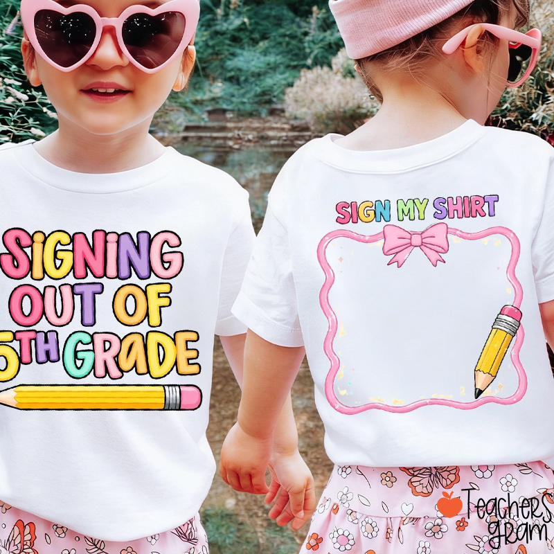 Personalized Sign In My Shirt Class Two Sided T-Shirt