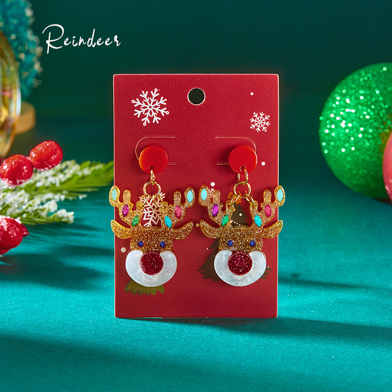 Christmas Party Teacher Acrylic Earrings