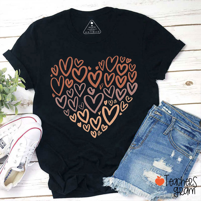 Black Heart Teacher T-Shirt