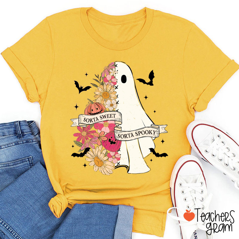 Sorta Sweet Sorta Spooky Halloween Teacher T-Shirt
