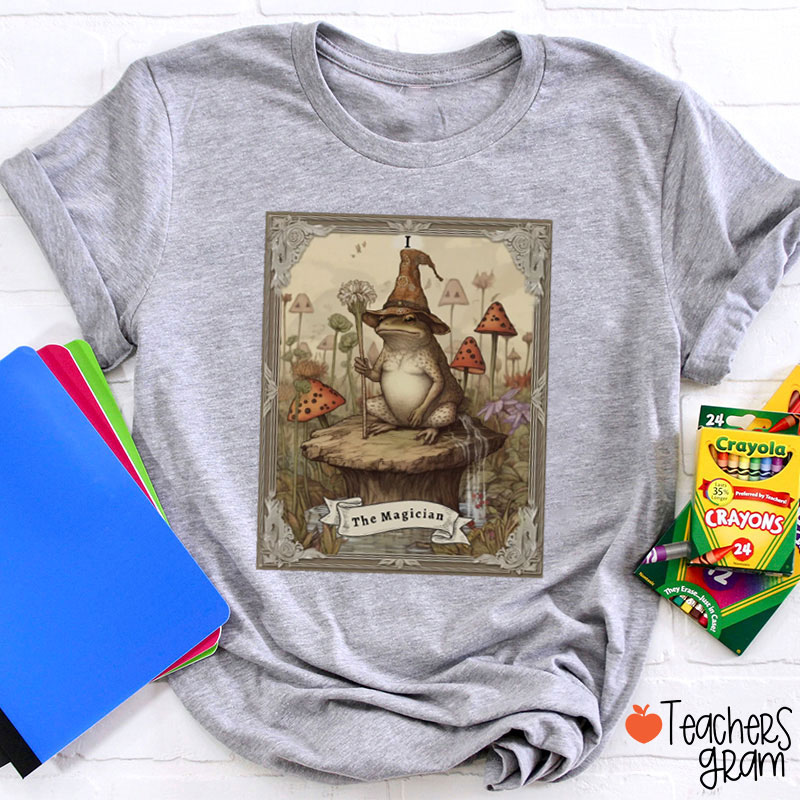 The Magician Frog Tarot Teacher T-Shirt