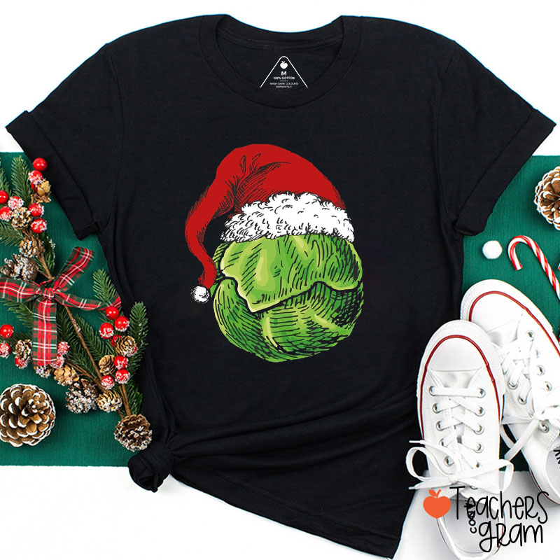 Santa Sprout Christmas Teacher T-Shirt
