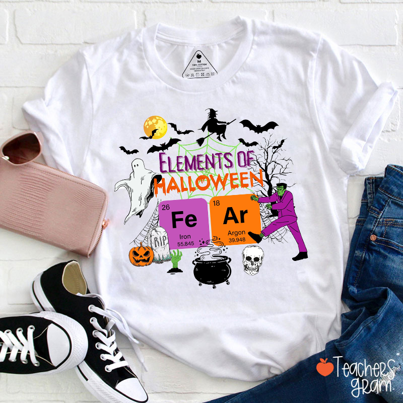 Elements Of Halloween Science Teacher T-Shirt