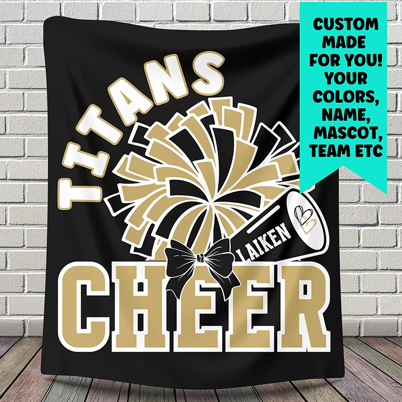 Personalized Mascot Cheerleader Teacher Blanket