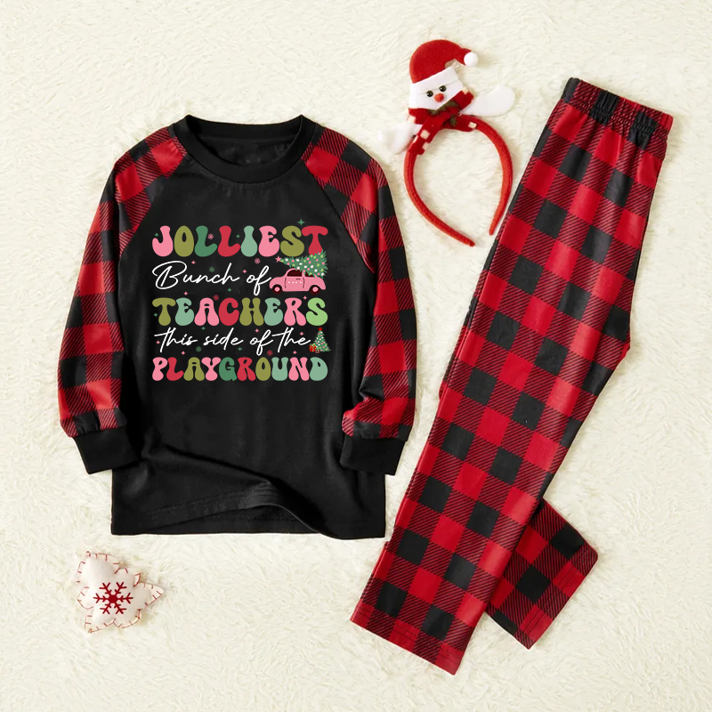 Jolliest Bunch Of Teachers This Side Of The Playground Teacher Pajamas