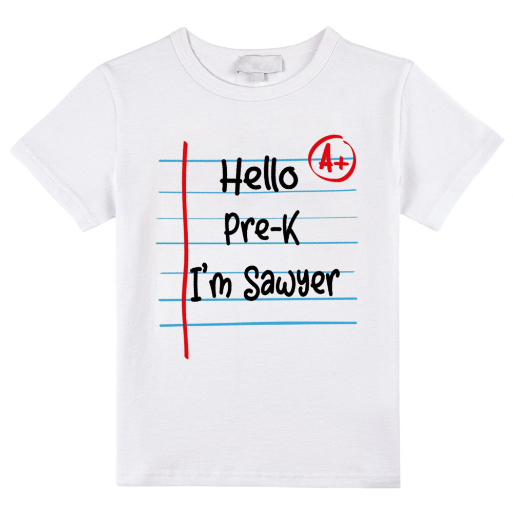 Personalized Notebook Style Creative Design Class T-Shirt