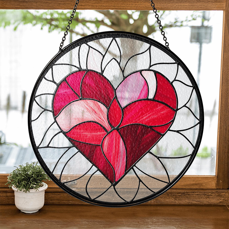 Valentine Heart Teacher Suncatcher