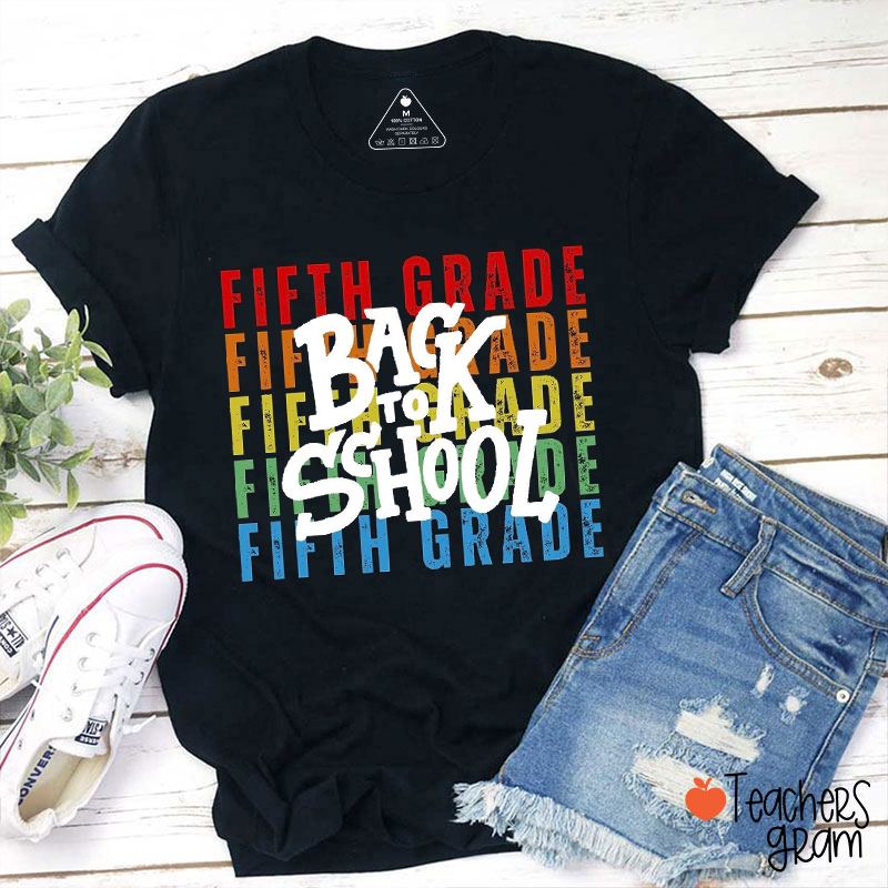 Personalized Grade Back To School Teacher T-Shirt