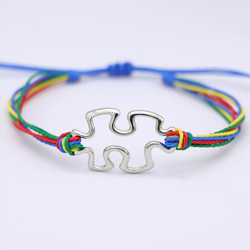 Autism Puzzle Teacher Metal Bracelet