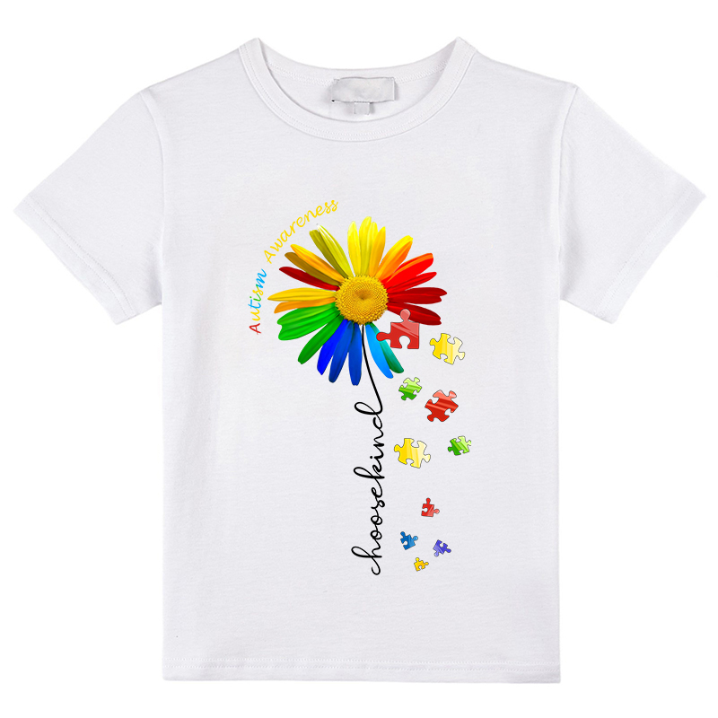 Autism Awareness Choose Kind Colorful Daisy Class T-Shirt