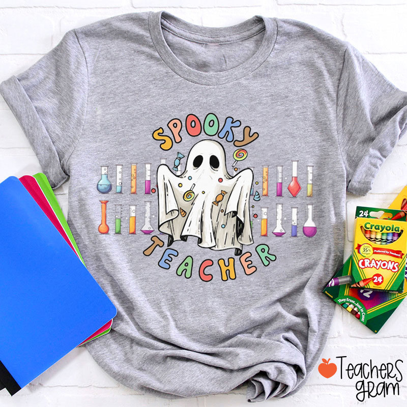 Spooky Ghost Science Teacher T-Shirt