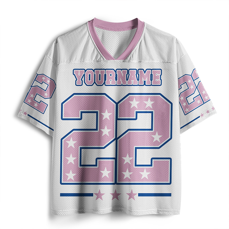 Personalized Name And Number Star Teacher Mesh Jersey