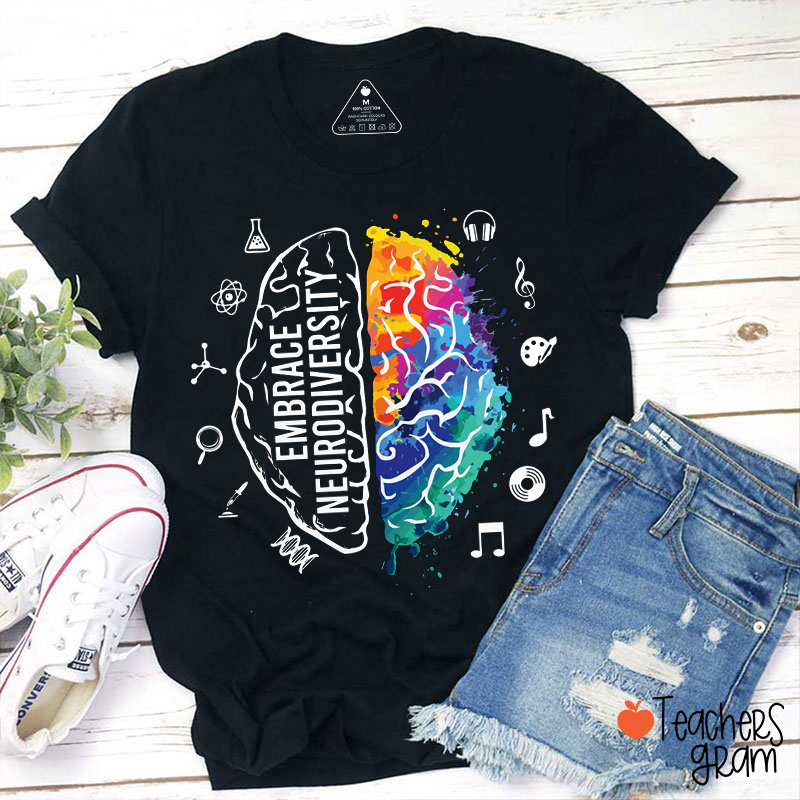 Embrace Neurodiversity Teacher T-Shirt