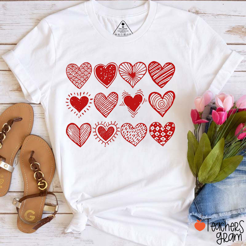 Love Design Stick Figure Teacher T-Shirt