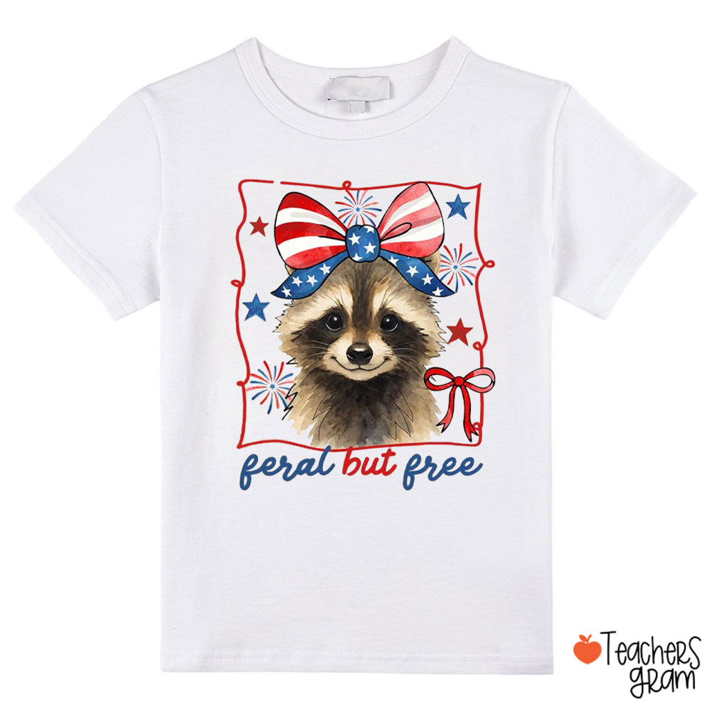 Personalized Feral But Free Raccoon Class T-Shirt