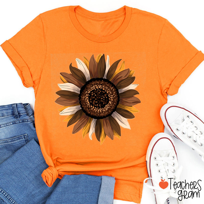 Pretty Fall Sunflower Teacher T-Shirt