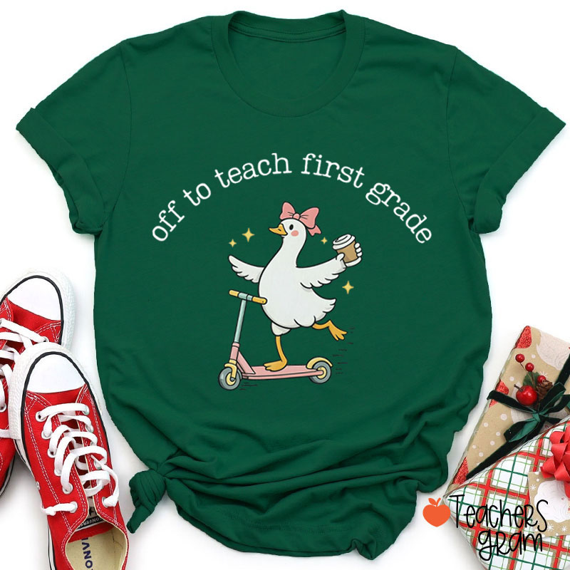 Personalized Grade Off To Teach My Grade Teacher T-Shirt