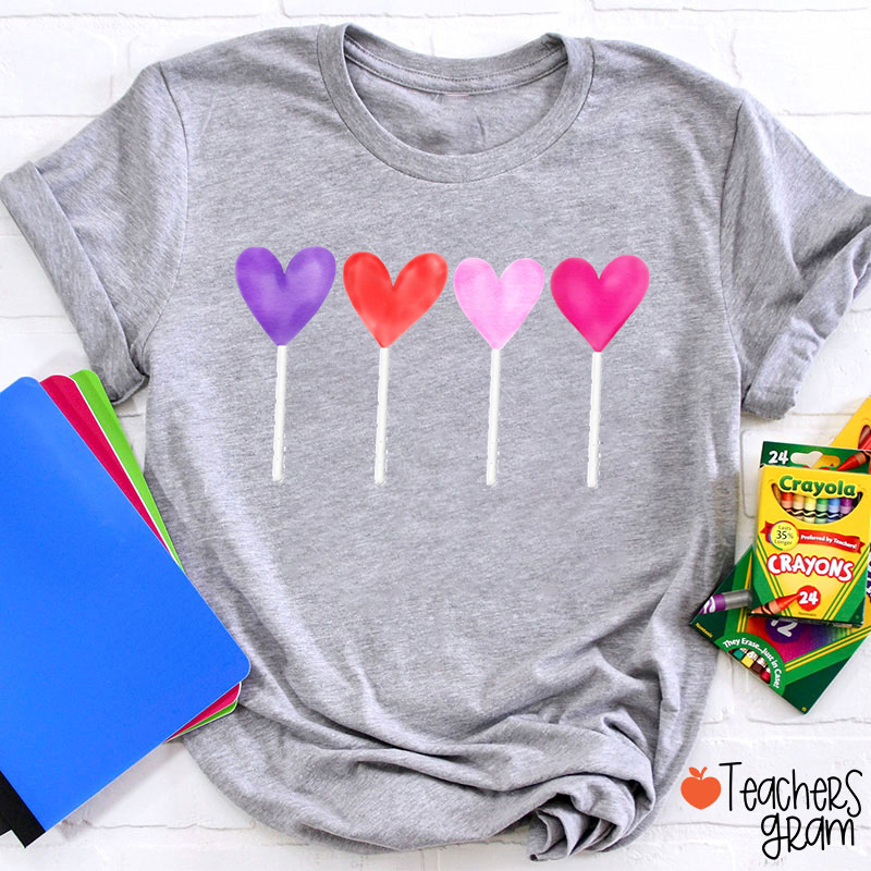 Love Lollipop Valentine Teacher T-Shirt