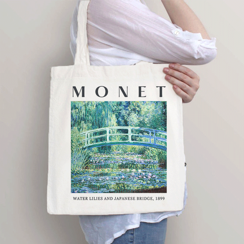Monet Water Lilies And Japanese Bridge 1899 Tote Bag